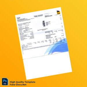 Hungary Editable Utility Bill Template in Word and PDF formats
