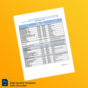 Hungary Standard Business Account Service Charges Statement of Disclosure Template in Word and PDF formats 2 page