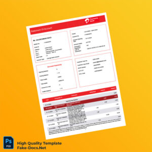 India Airtel Payment Bank Statement Template in Word and PDF formats 5 page