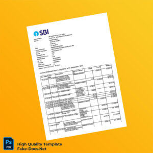 India Bank Account Statement Template in Word and PDF formats 3 page
