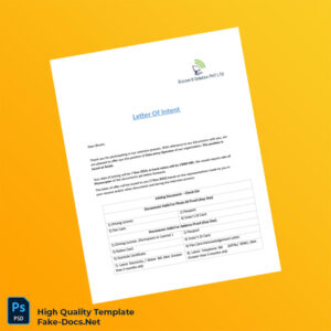 India Bizcom IT Solution PVT LTD Editable Identity Document Template in Word and PDF formats 2 page