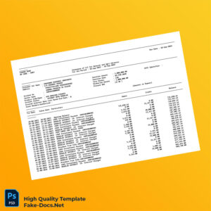 India CANARA BANK Loan Statement Template in Word and PDF formats 2 page