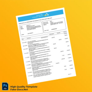 India Canara Bank Bank Statement Template in Word and PDF formats 6 page