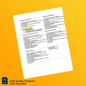 India Editable Document List Template in Word and PDF formats