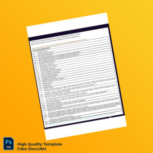 India Editable Document Requirements Template in Word and PDF formats