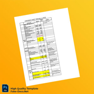 India Editable Expenses Sheet Template in Word and PDF formats 2 page