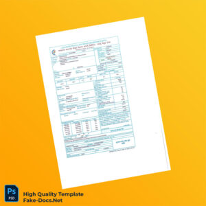India Editable Utility Bill Template in Word and PDF formats