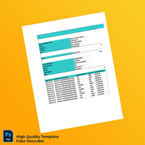 India Finvu Bank Statement Template in Word and PDF formats 3 page