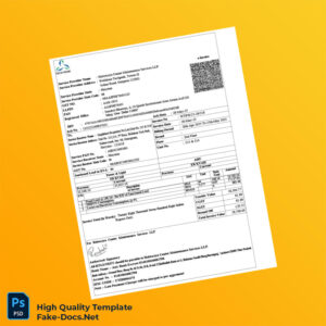 India Halwasiya Center Maintenance Services LLP Editable Electricity Bill Template in Word and PDF formats 2 page