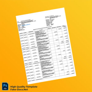 India ICICI Bank Account Statement Template in Word and PDF formats 3 page