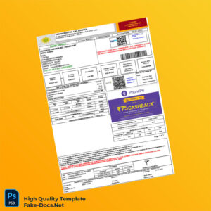India Indraprastha Gas Limited Editable Utility Bill Template in Word and PDF formats