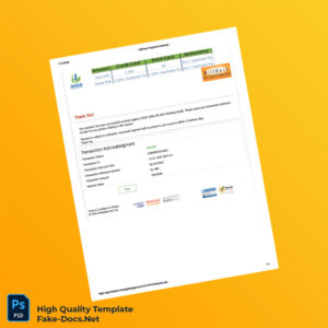 India JUSCO Editable Payment Receipt Template in Word and PDF formats