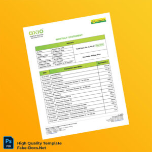 India Kaur Vysya Bank Monthly Statement Template in Word and PDF formats 3 page
