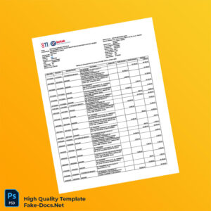 India Kotak Mahindra Bank Bank Statement Template in Word and PDF formats 2 page