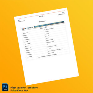 India Punjab State Power Corporation Limited Editable Payment Receipt Template in Word and PDF formats India Punjab State Power Corporation Limited Editable Payment Receipt Template in Word and PDF formats