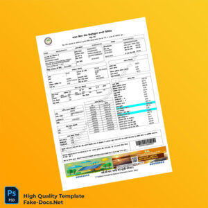 India South Bihar Power Distribution Company Ltd Editable Utility Bill Template in Word and PDF formats