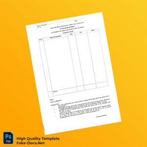 India State Bank of India Bank Stock Statement Template in Word and PDF formats