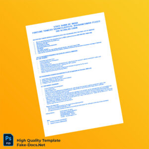 India State Bank of India Editable Scholar Loan Checklist Template in Word and PDF formats