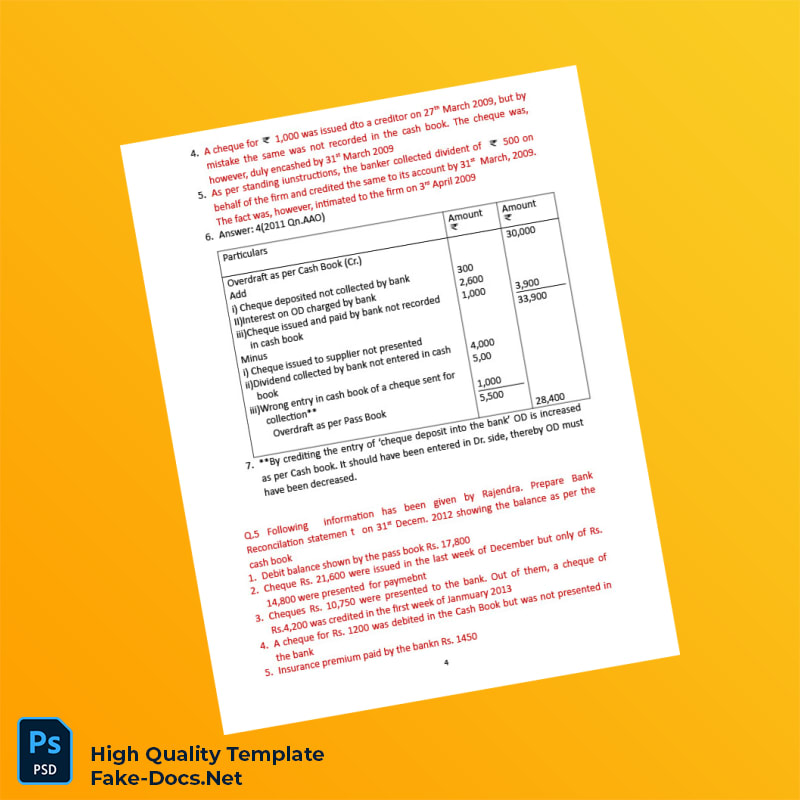 India Template in Word and PDF formats 5 page India Template in Word and PDF formats 5 page