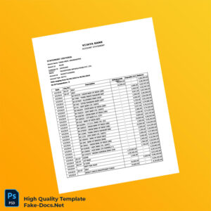 India Vijaya Bank Statement Template in Word and PDF formats 7 page