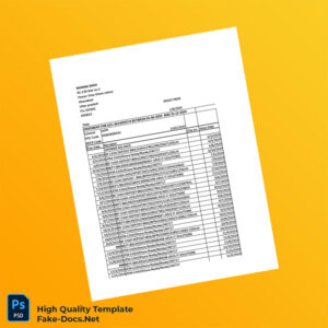 India Visa Inc Bank Statement Template in Word and PDF formats 7 page