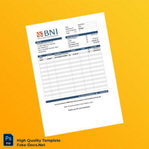 Indonesia Bank Statement Template in Word and PDF formats
