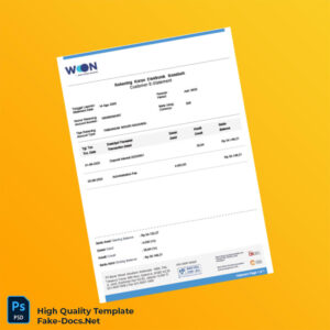 Indonesia Woori Saudara E-Statement Template in Word and PDF formats