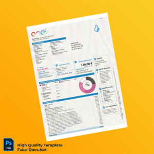 Italy Enel Energia Editable Gas Bill Template in Word and PDF formats