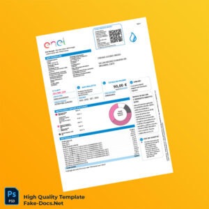 Italy ITALGAS RETI SPA Editable Gas Bill Template in Word and PDF formats