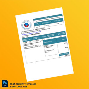 Kazakhstan GKP Semey Vodokanal Editable Water Bill Template in Word and PDF formats