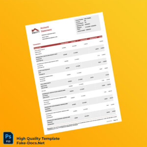 Kenya Editable Bank Statement Template in Word and PDF formats 3 page