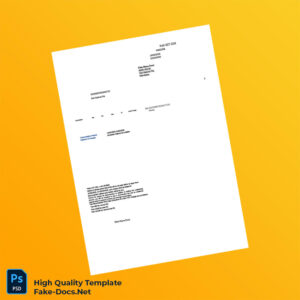 Kenya Editable Utility Bill Template in Word and PDF formats 2 page