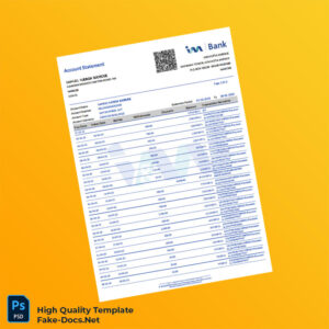 Kenya I M Bank Statement Template in Word and PDF formats 2 page