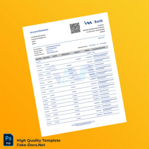 Kenya IM Bank Statement Template in Word and PDF formats 2 page