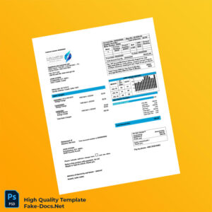 Kuwait Ministry of Electricity and Water Editable Electricity Bill Template in Word and PDF formats
