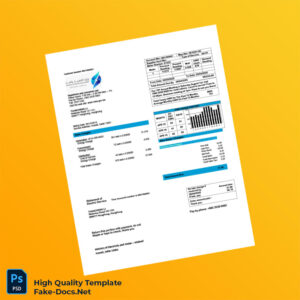 Kuwait Ministry of Electricity and Water Editable Utility Bill Template in Word and PDF formats