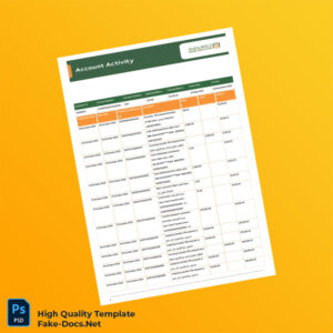 Kuwait National Bank Bank Statement Template in Word and PDF formats 3 page