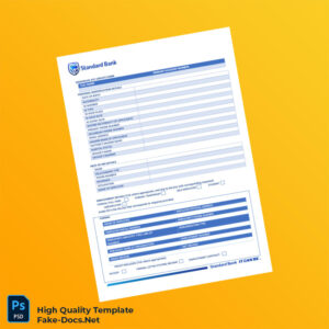 Malawi Standard Bank Editable KYC Update Form Template in Word and PDF formats 2 page