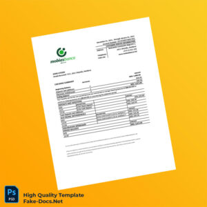 Moldova Mobiasbanca Bank Statement Template in Word and PDF formats