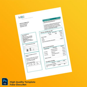Mongolia Mongolia Energy Corporation Editable Electricity Bill Template in Word and PDF formats