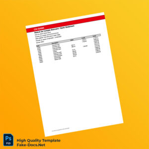 Morocco CIH Bank Statement Template in Word and PDF formats