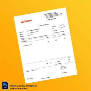 Nepal Daraz Kaymu Pvt Ltd Editable Utility Bill Template in Word and PDF formats