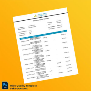 Nepal Electronic Account Statement Template in Word and PDF formats 5 page
