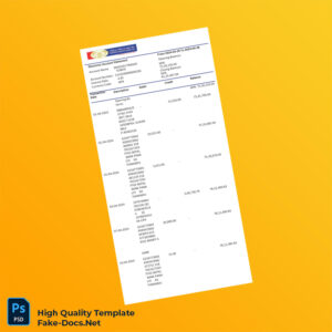 Nepal PTI Bank Nepal Account Statement Template in Word and PDF formats 3 page