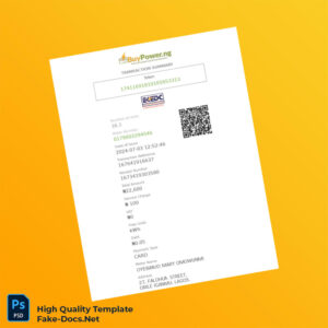 Nigeria EKEDC Editable Utility Bill Template in Word and PDF formats 2 page