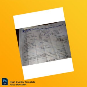 Nigeria Eko Electricity Distribution Company Editable Electricity Bill Template in Word and PDF formats
