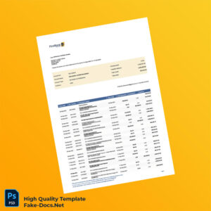 Nigeria FirstBank Statement Template in Word and PDF formats 2 page