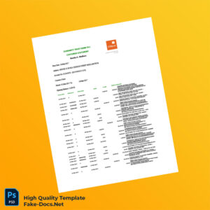 Nigeria Guaranty Trust Bank Customer Statement Template in Word and PDF formats 2 page