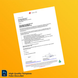 Nigeria Heirs Life Assurance Limited Editable Acknowledgement Letter Template in Word and PDF formats