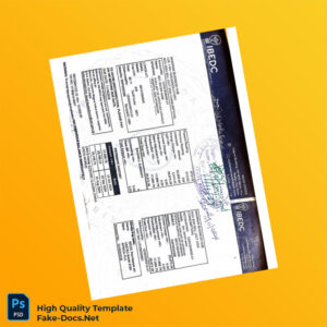 Nigeria IBEDC Editable Utility Bill Template in Word and PDF formats